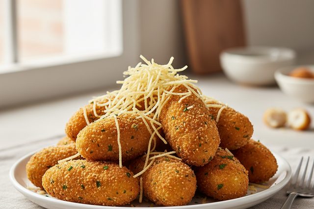 Bolinho de Bacalhau Crocante na Air Fryer