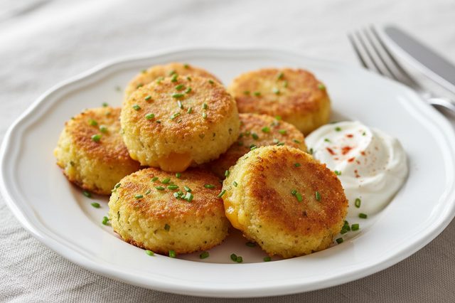 Bolinho de Batata com Cheddar na Air Fryer