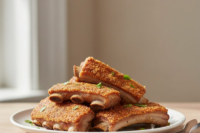 Costelinha de Porco Crocante na Air Fryer