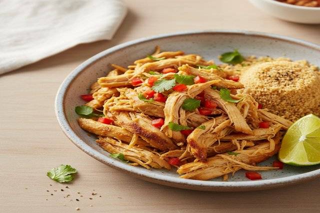 Frango desfiado na air fryer