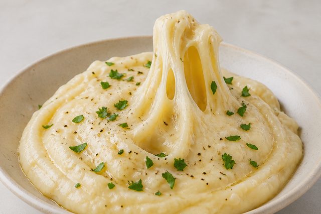 Aligot vegetal de batata e queijos