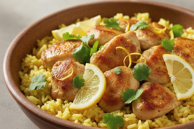 Arroz de sobrecoxa com limão