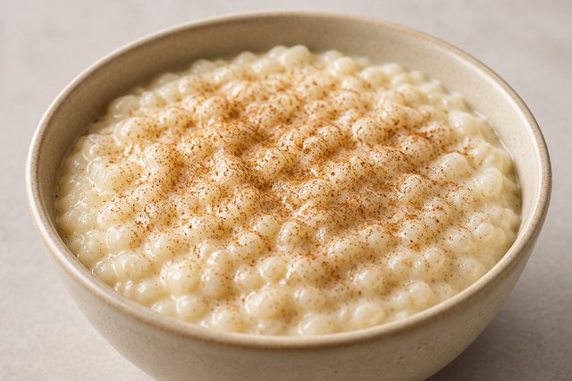Arroz doce com quatro leites e especiarias