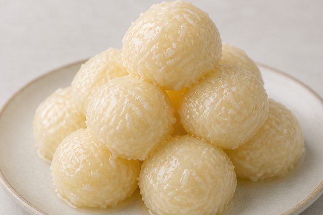 Bala baiana de coco com leite de coco