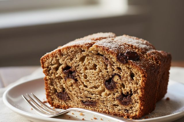 Banana bread com açúcar mascavo