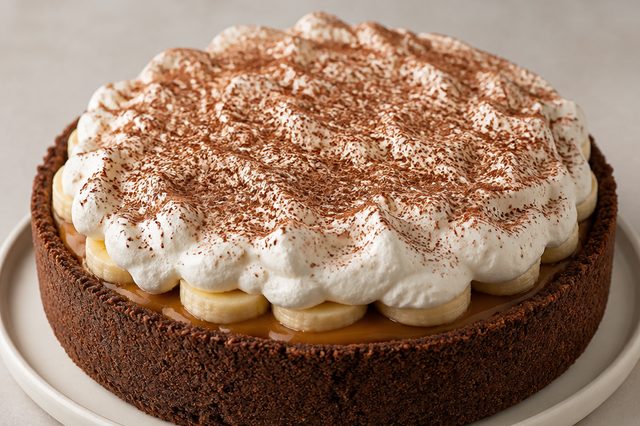 Banoffee com base de maisena e cacau