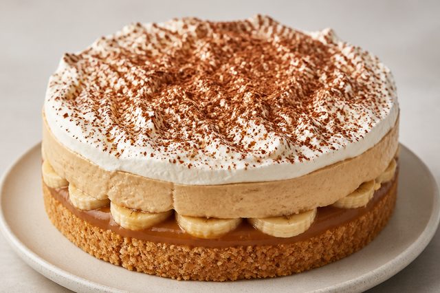 Banoffee congelada com mousse de doce de leite