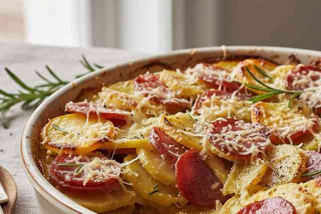Batata com Salame de Forno