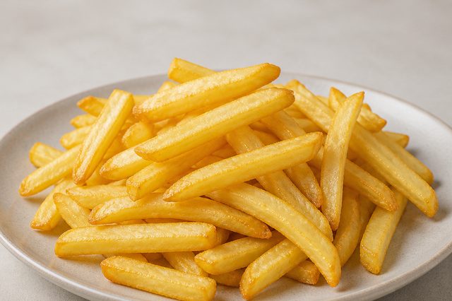 Batata frita em tiras com amido de milho