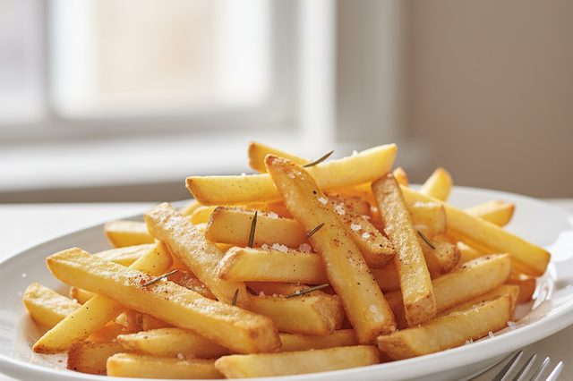 Batata palito pré-cozida e assada