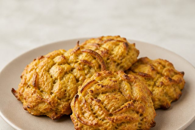 Bhajis assados de cebola e grão-de-bico