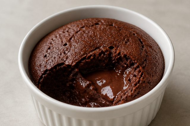 Bolinho de chocolate de colher na air fryer
