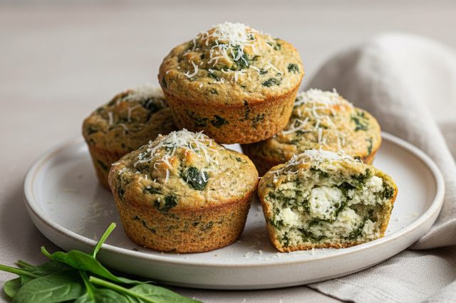 Bolinho de espinafre com cottage