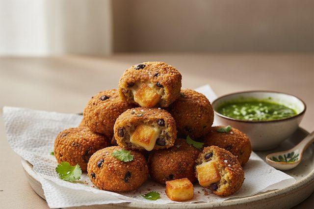 Bolinho de feijão com queijo
