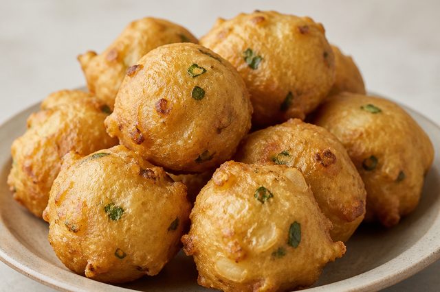 Bolinho salgado de cebola