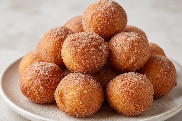 Bolinhos de chuva doces com canela
