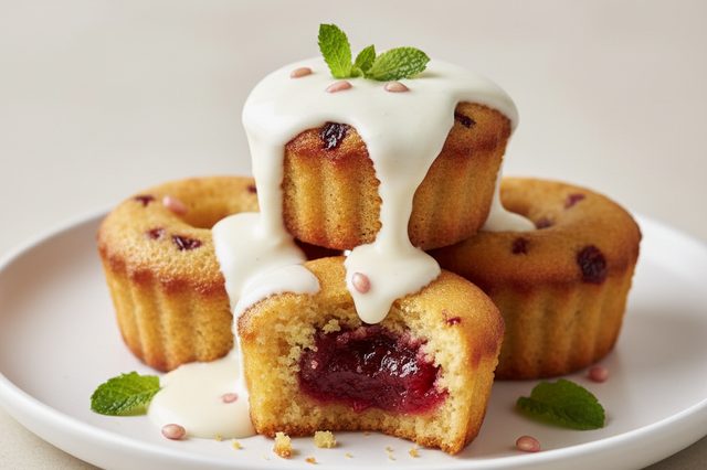 Bolinhos de goiabada com creme de requeijão