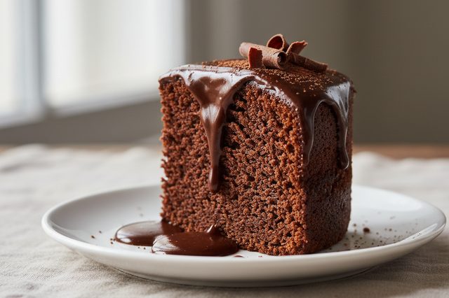 Bolo de chocolate com água quente