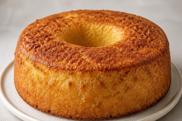 Bolo de arroz cru com coco