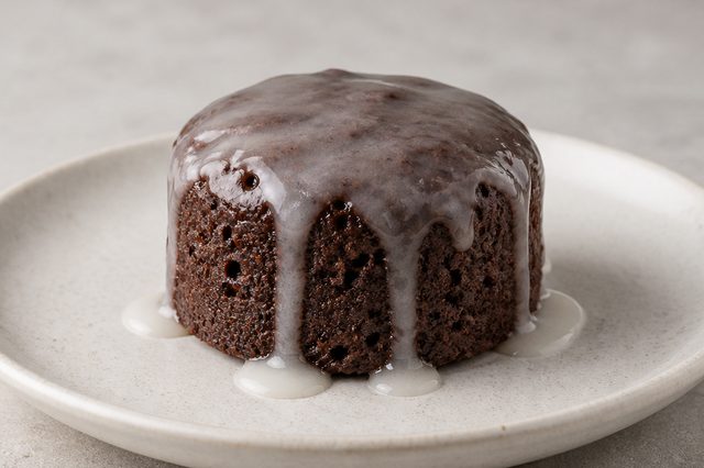 Bolo de banana, aveia e cacau de micro-ondas