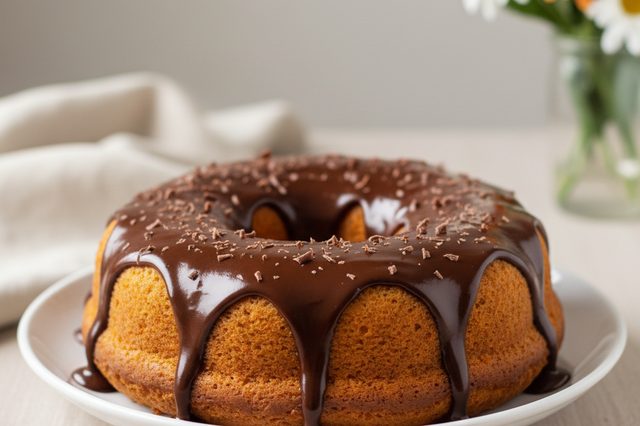 Bolo de Cenoura com Cobertura de Chocolate