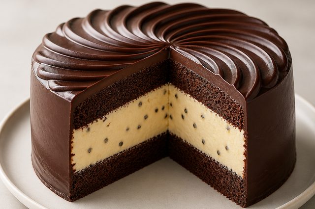Bolo de chocolate com mousse trufada de maracujá