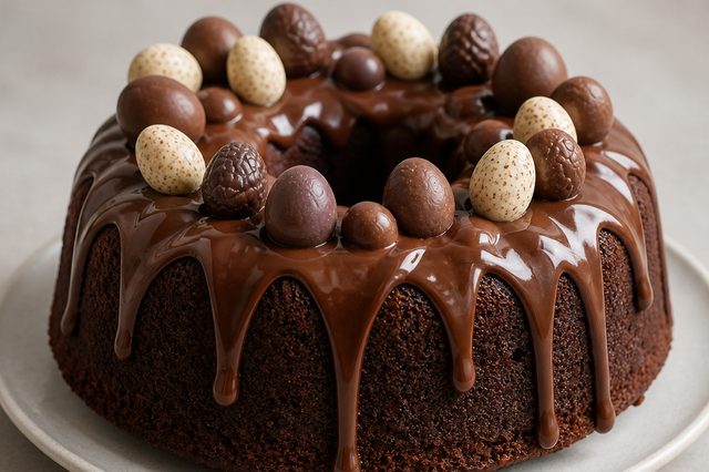 Bolo de chocolate na air fryer com creme de avelã