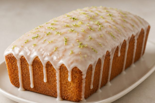 Bolo de limão com cobertura crocante