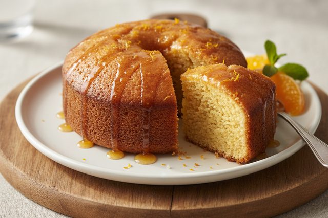 Bolo de laranja em forma pequena