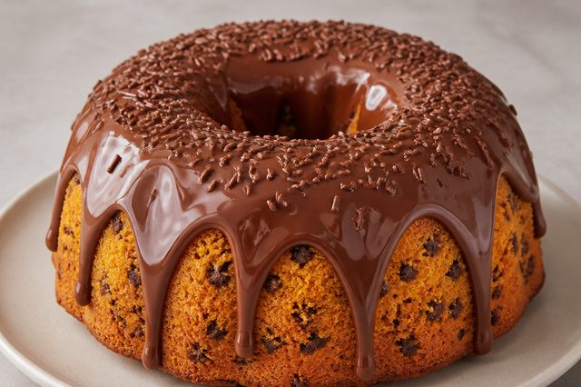Bolo vulcão de cenoura formigueiro com brigadeiro