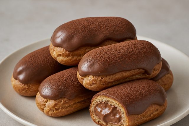 Bombas de brigadeiro com cobertura de chocolate ao leite