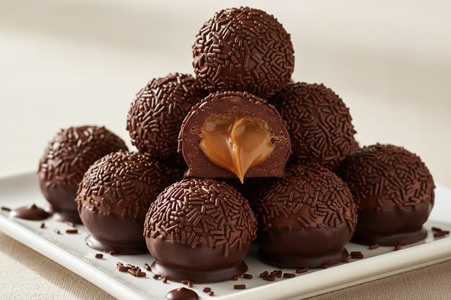 Bombom de Chocolate ao Leite com Recheio de Doce de Leite
