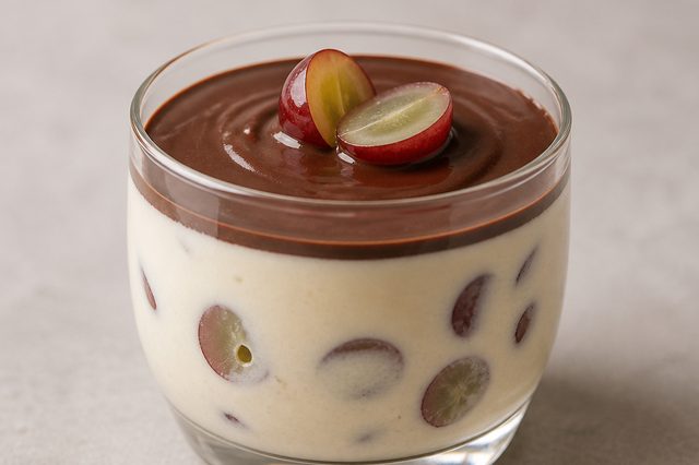 Bombom de uva no copo com iogurte e whey