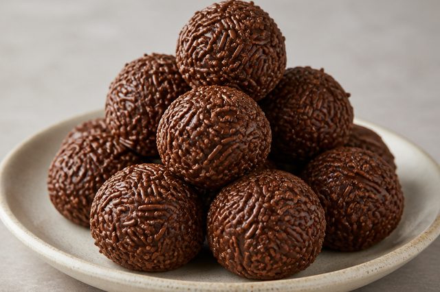 Brigadeiro de chocolate com creme de leite