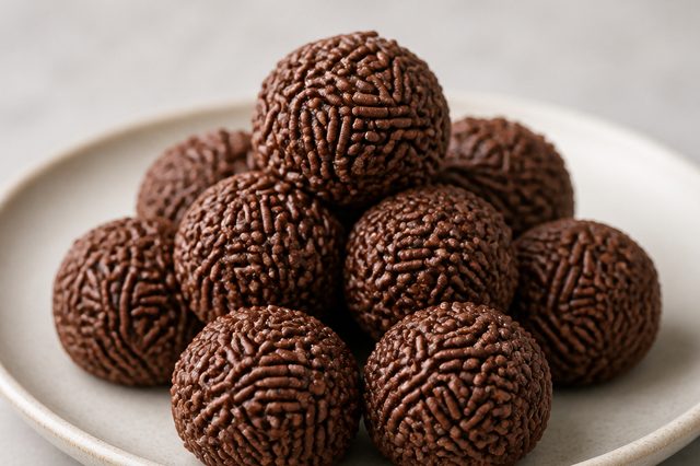 Brigadeiro de festa com chocolate em pó