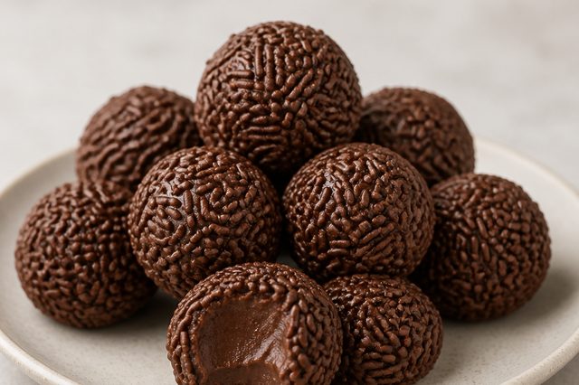 Brigadeiro meio amargo de avelã para enrolar