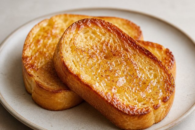 Brioche tostado com manteiga e mel