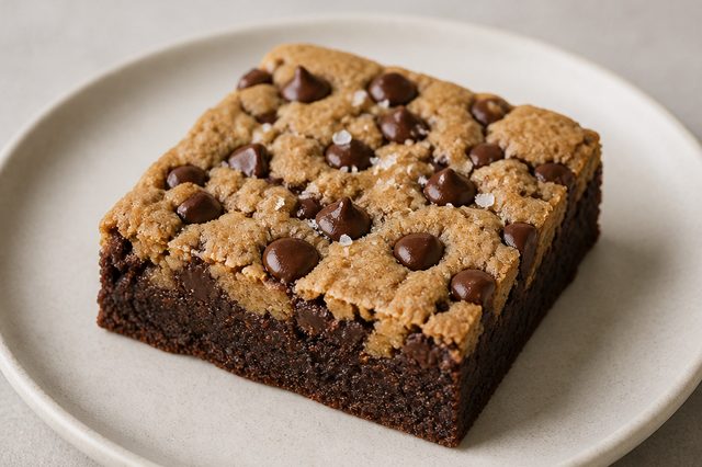 Brookie de chocolate com flor de sal