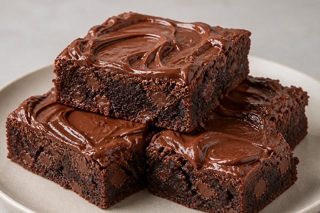 Brownie com manteiga dourada e creme de avelã