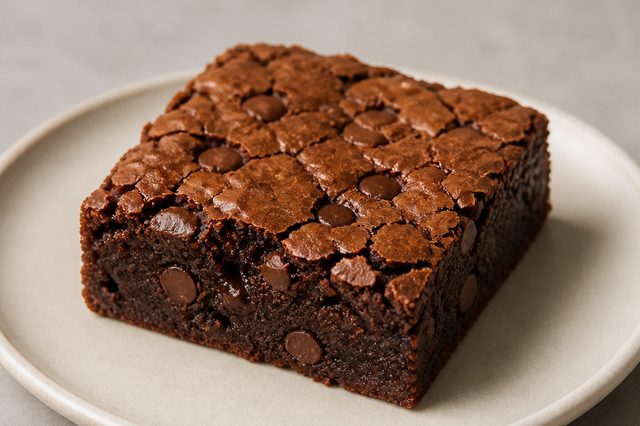 Brownie de chocolate ao leite com gotas