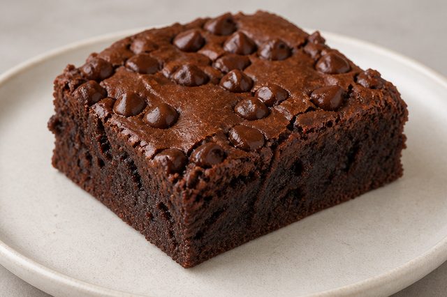 Brownie de Nescau com manteiga e chocolate amargo