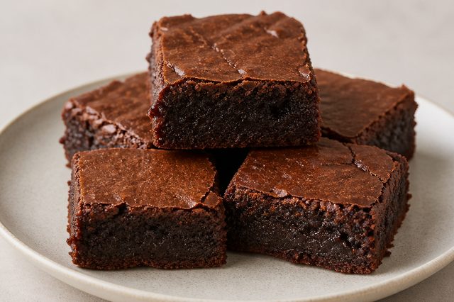 Brownie meio amargo com açúcar mascavo e cacau
