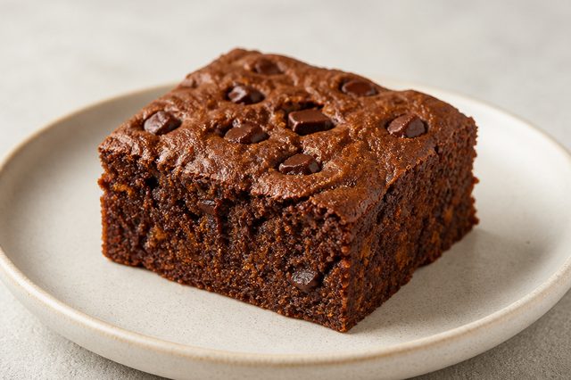 Brownie vegano de abóbora com chocolate