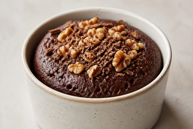 Brownie vegano de micro-ondas
