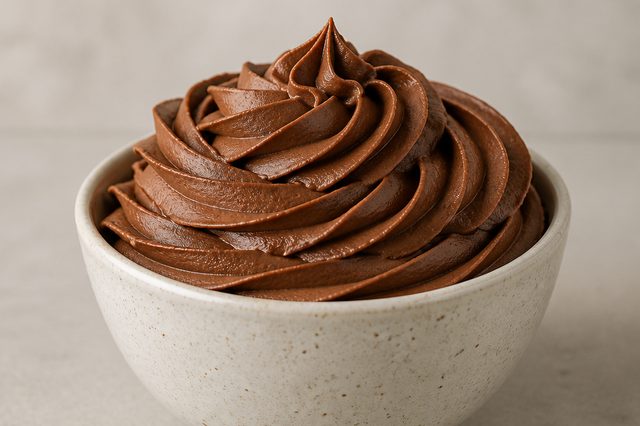 Buttercream de chocolate com creme de avelã
