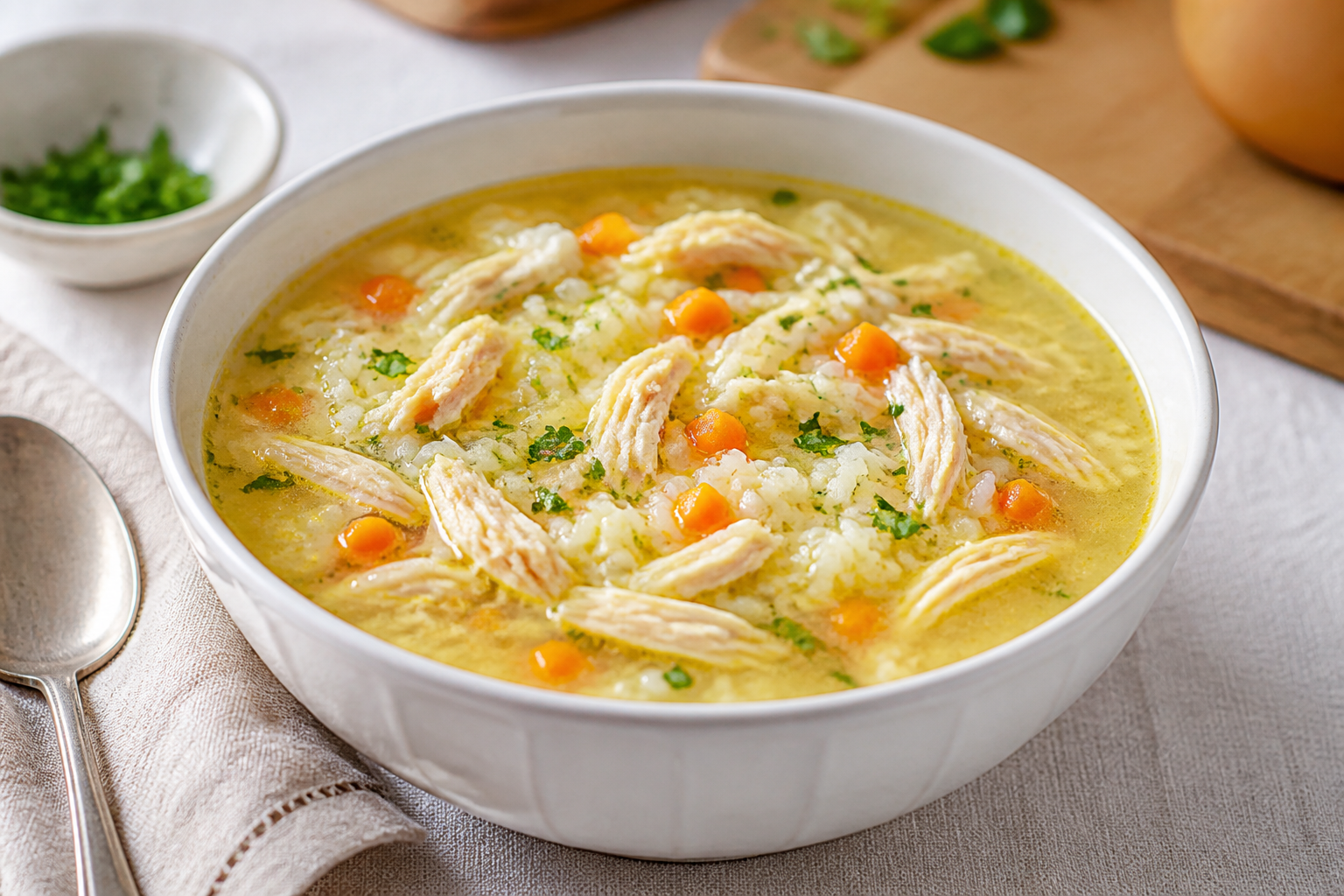 Canja de galinha com arroz