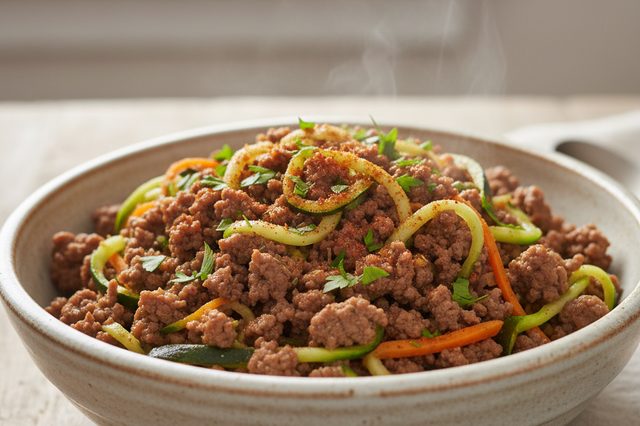 Carne Moída na Tigela Low Carb