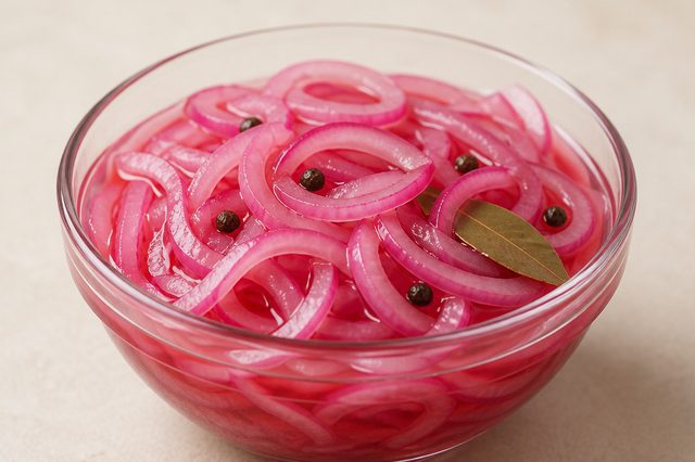 Cebola roxa em conserva cítrica rápida