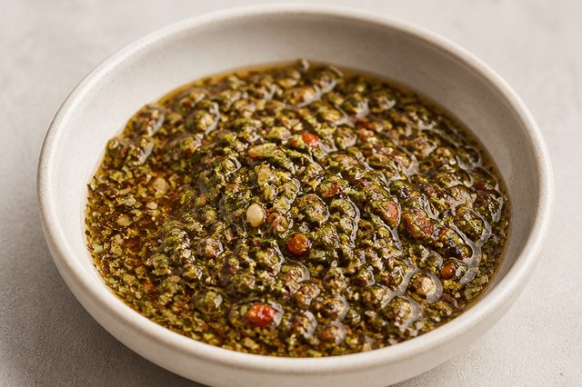 Chimichurri seco com vinagre de vinho