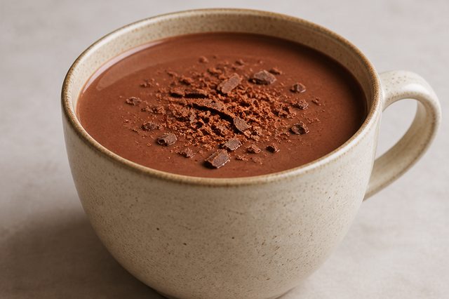 Chocolate quente com ganache e especiarias